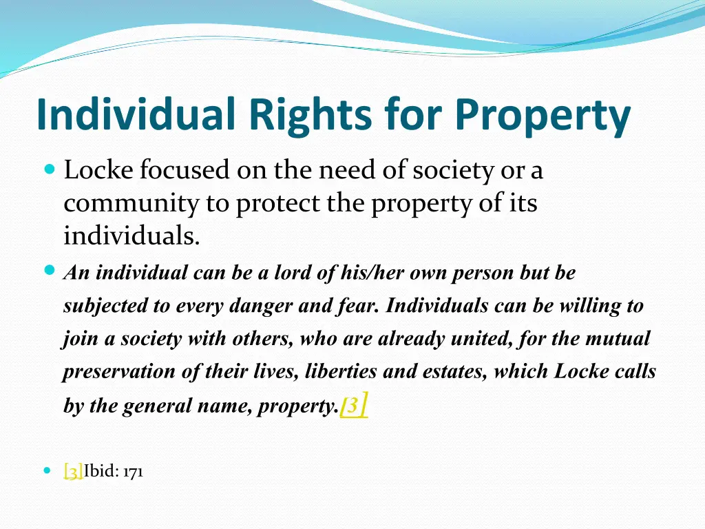 individual rights for property