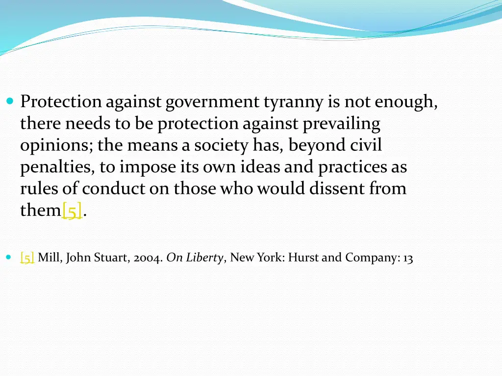 protection against government tyranny