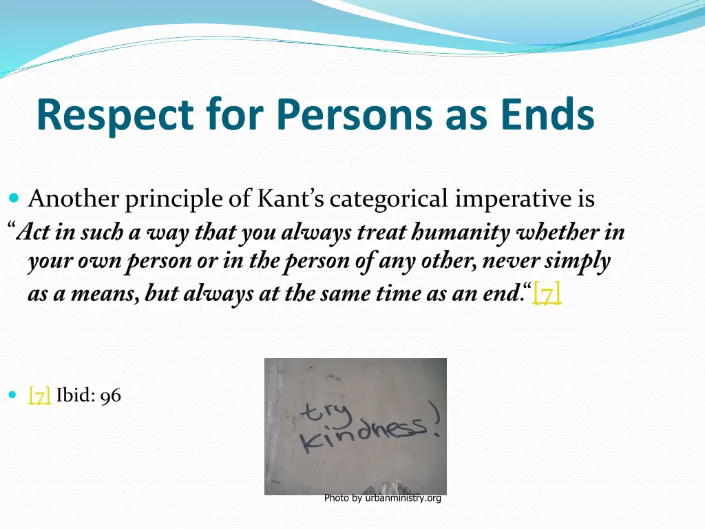 respect for persons as ends