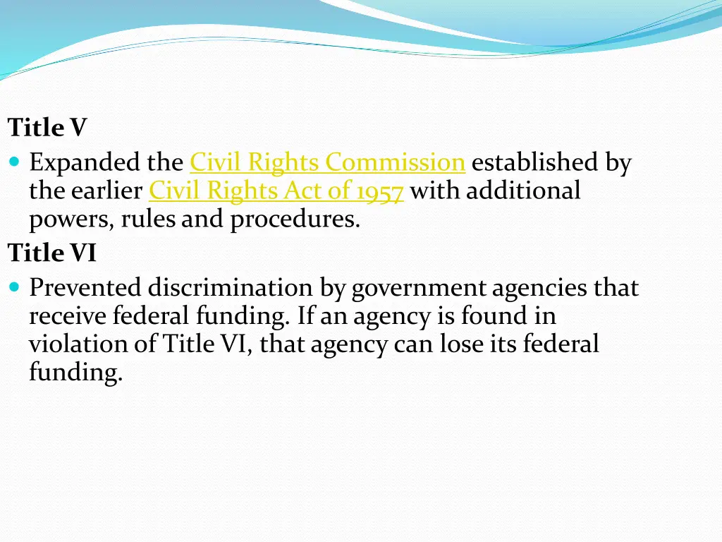 title v expanded the civil rights commission