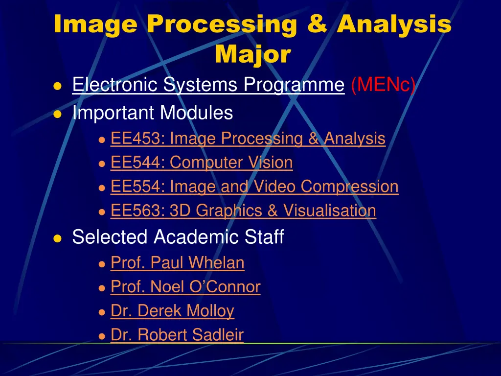 image processing analysis major electronic