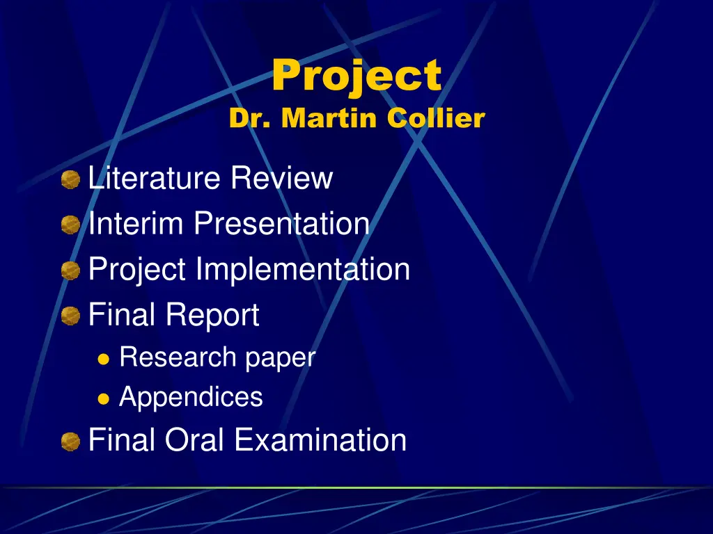 project dr martin collier