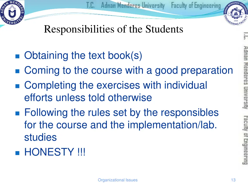 responsibilities of the students