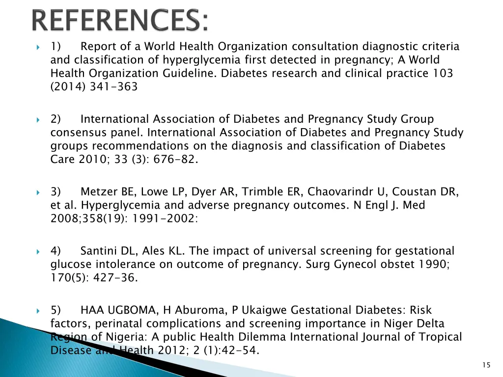 1 and classification of hyperglycemia first