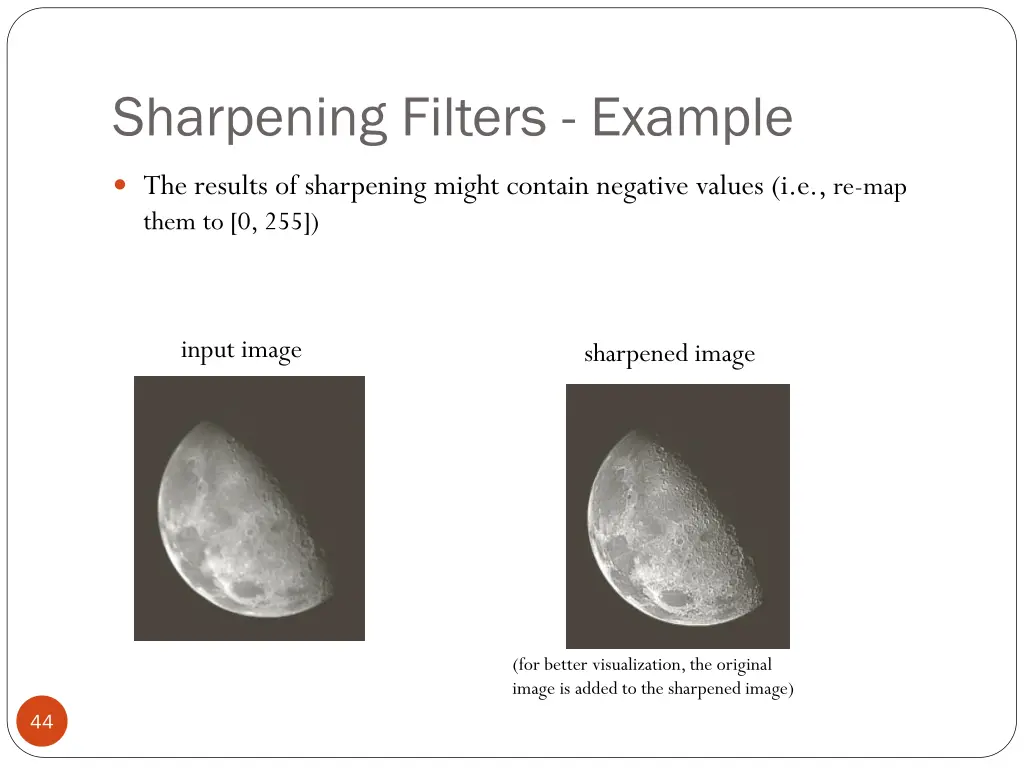 sharpening filters example