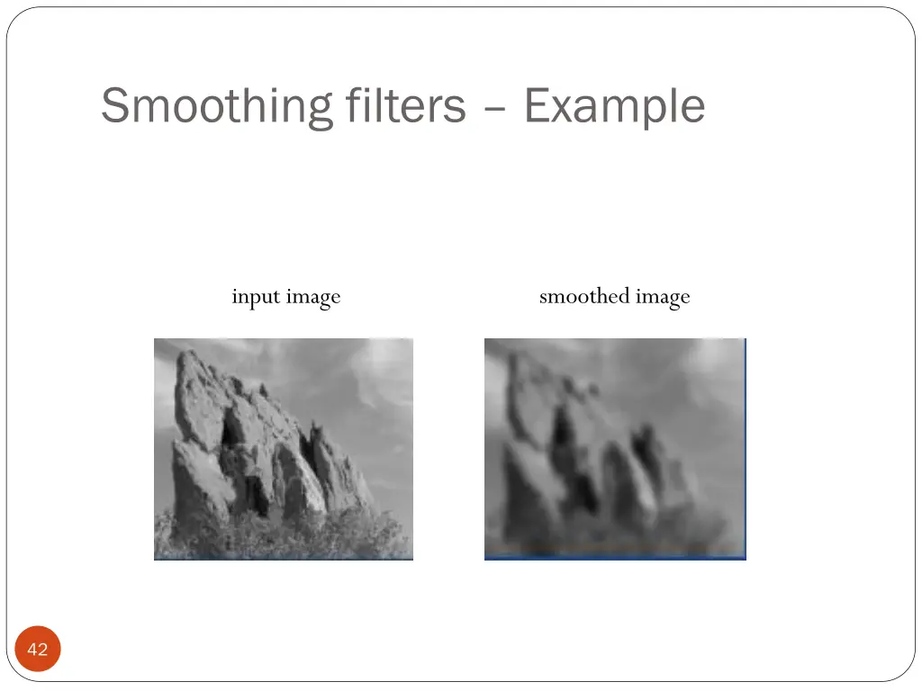 smoothing filters example