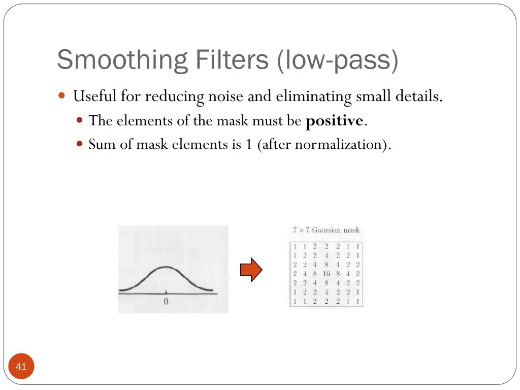 smoothing filters low pass