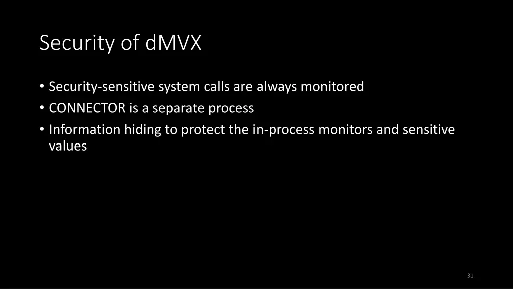 security of dmvx