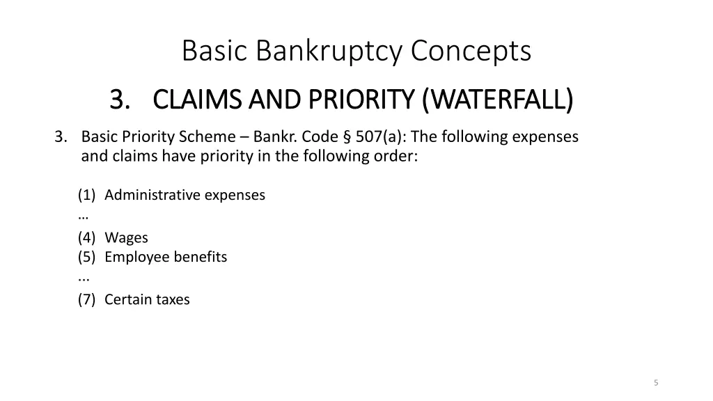 basic bankruptcy concepts 1