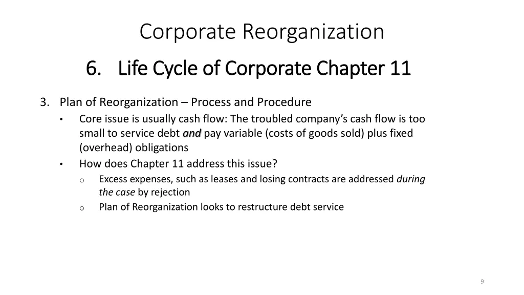 corporate reorganization 3