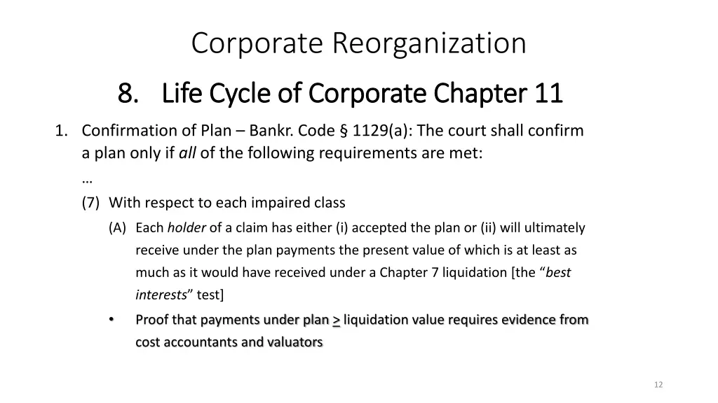 corporate reorganization 6