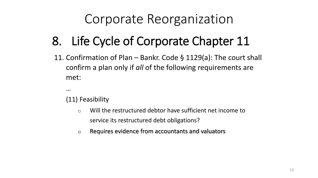 corporate reorganization 7