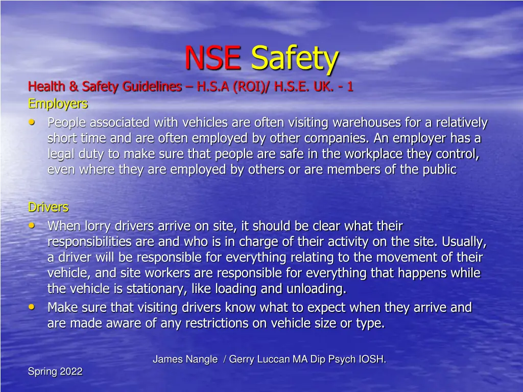 nse safety 13