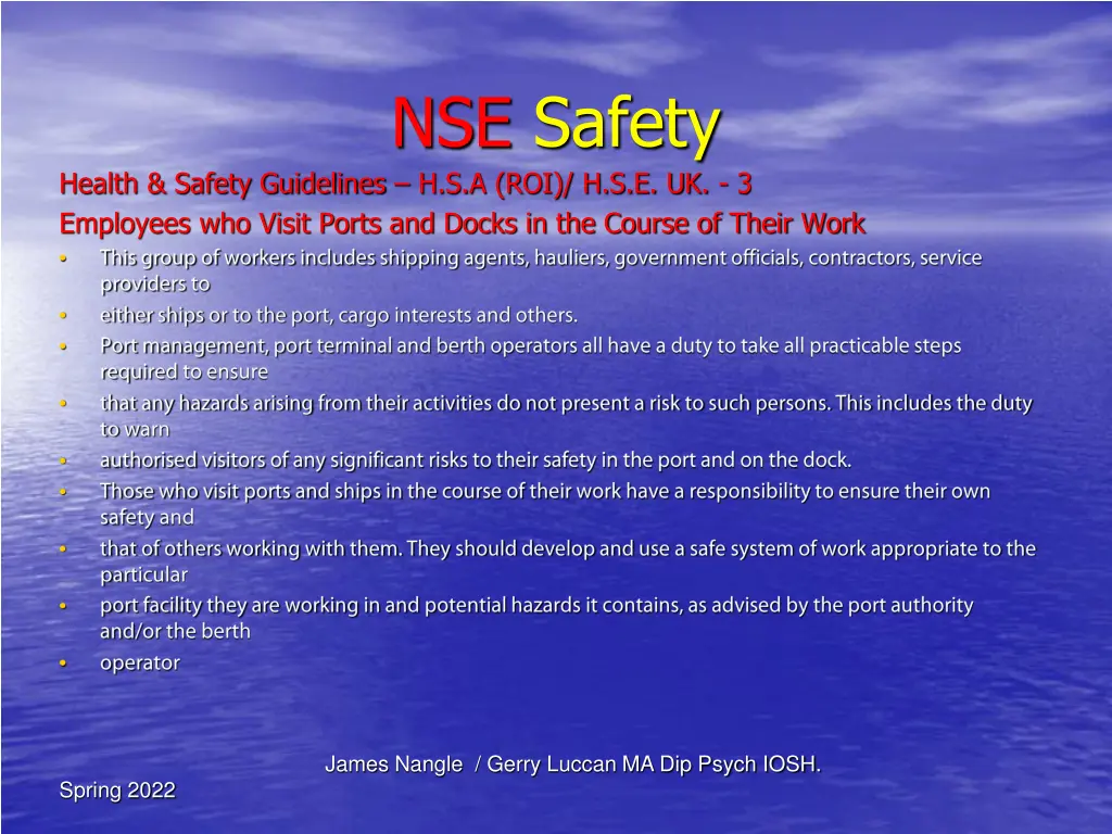 nse safety 15