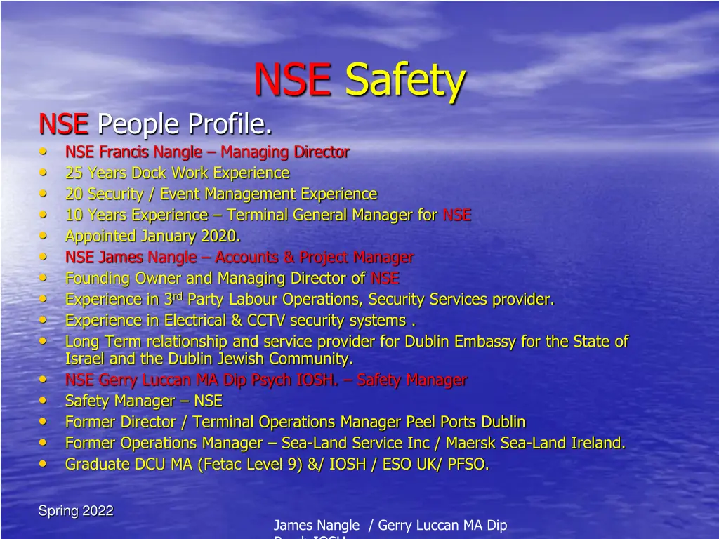 nse safety 16