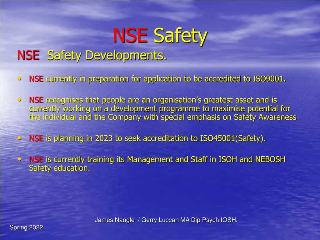 nse safety 17