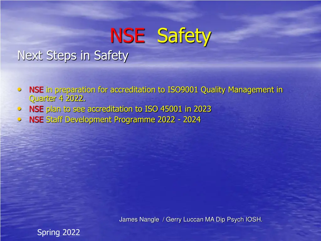 nse safety 18