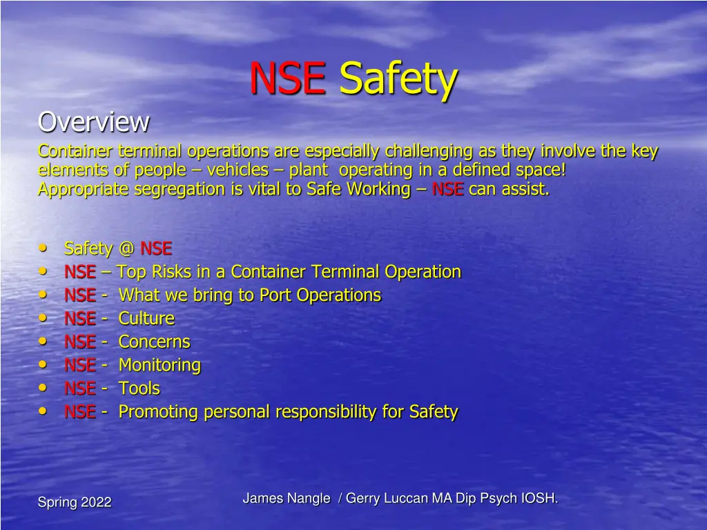 nse safety 3