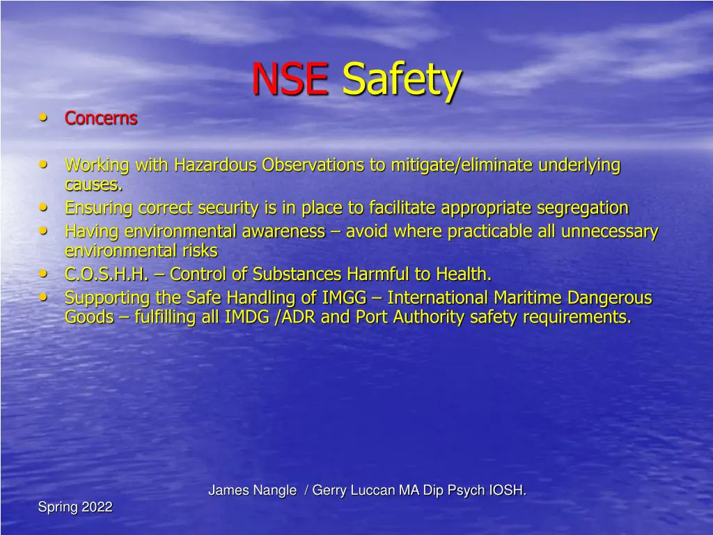 nse safety 7