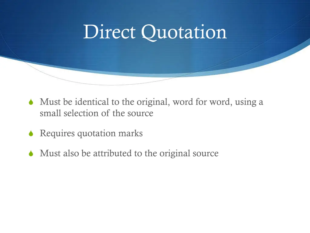 direct quotation