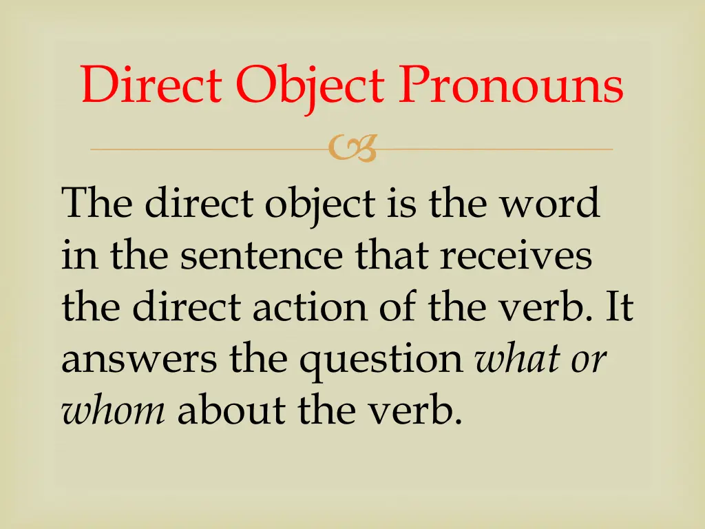 direct object pronouns 1