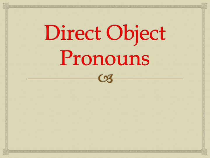 direct object pronouns