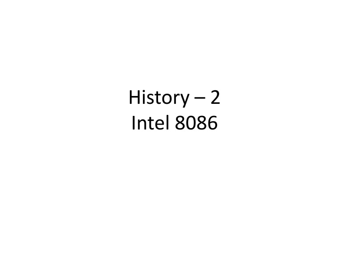 history 2 intel 8086