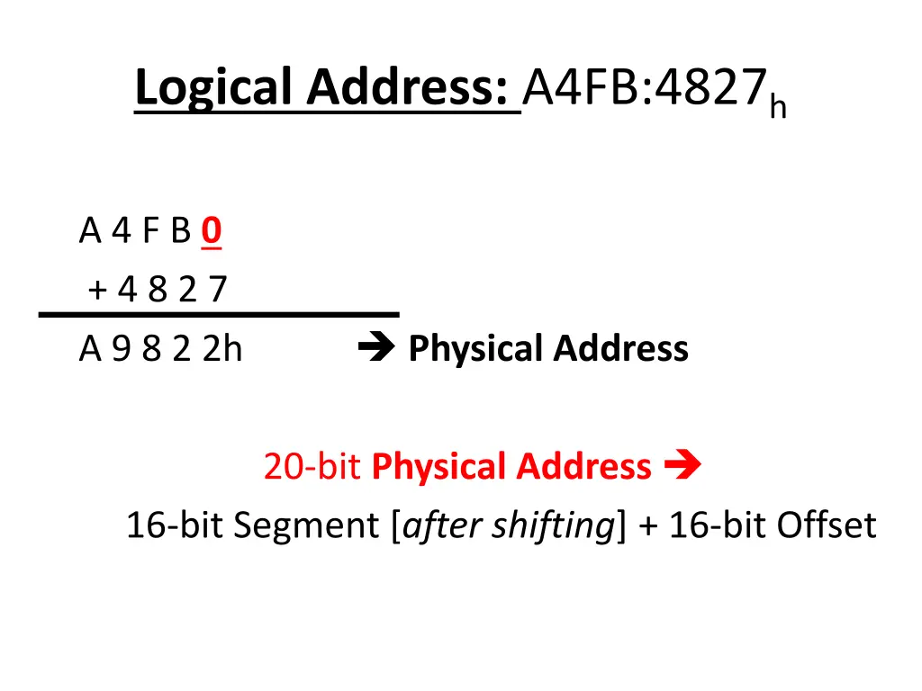 logical address a4fb 4827 h