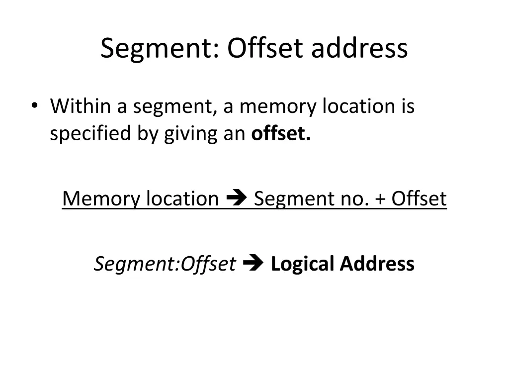 segment offset address