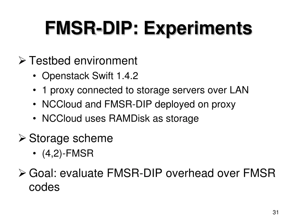 fmsr dip experiments