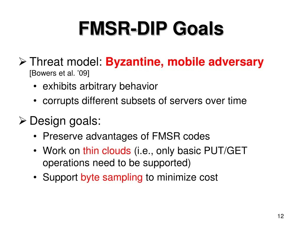 fmsr dip goals