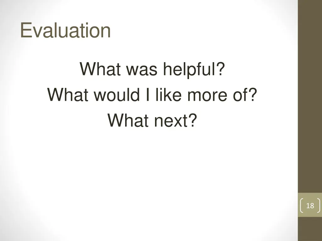 evaluation