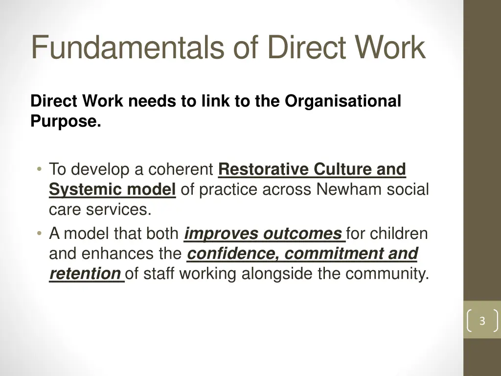 fundamentals of direct work