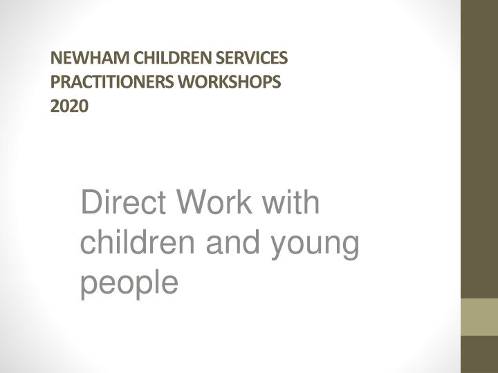 newham children services practitioners workshops