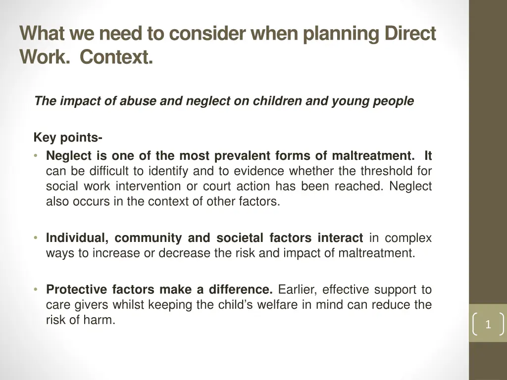 what we need to consider when planning direct