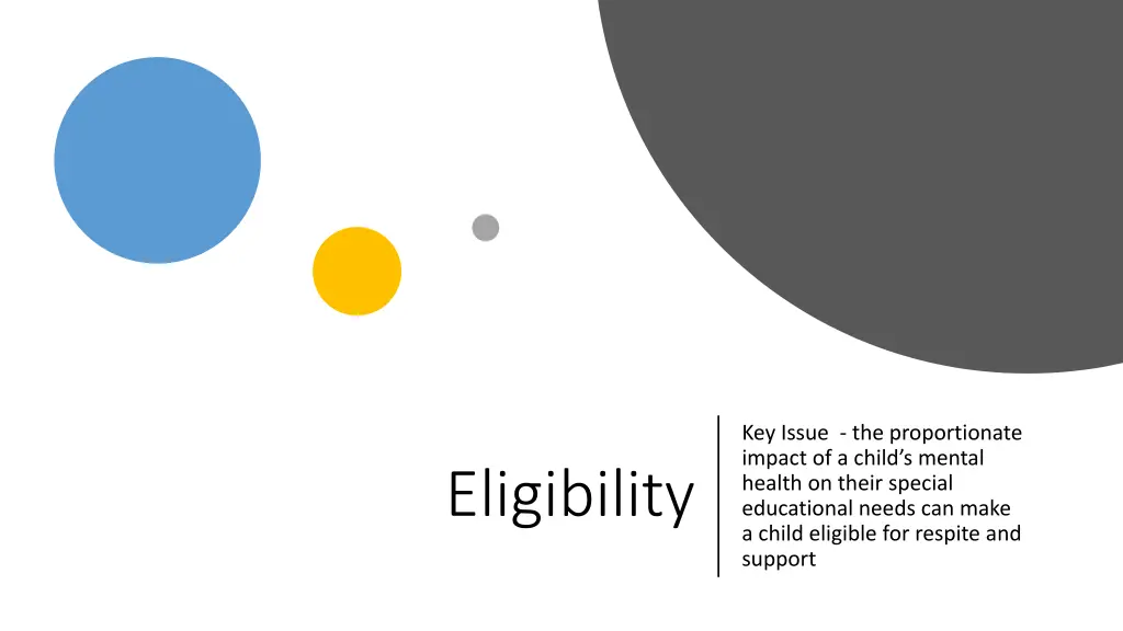 key issue the proportionate impact of a child