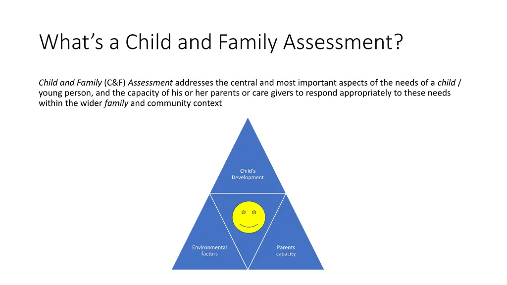 what s a child and family assessment