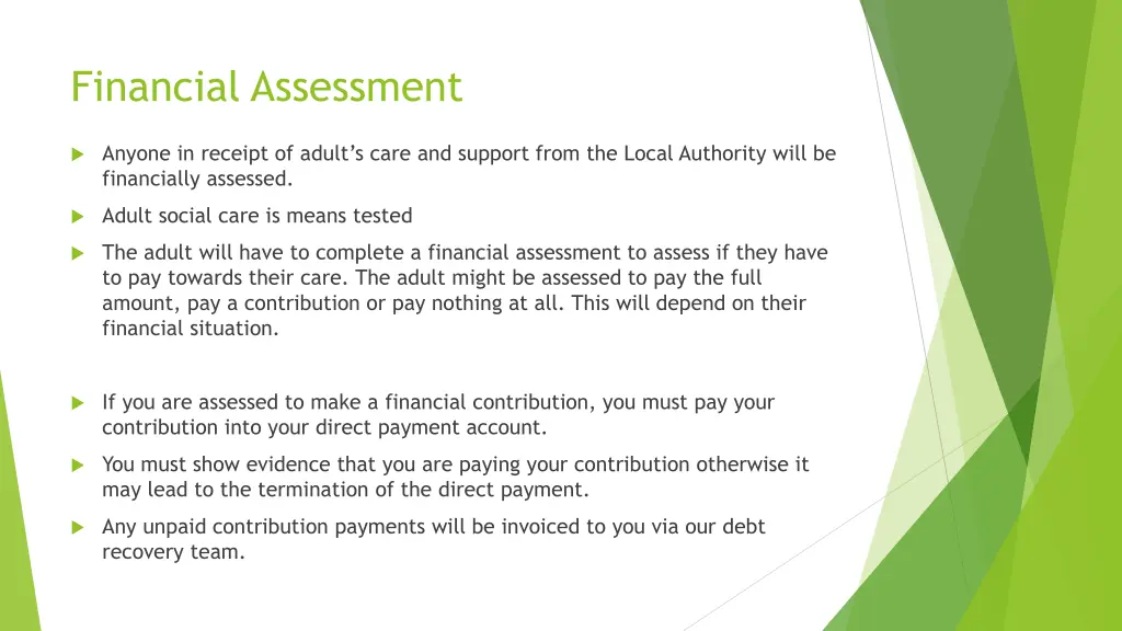 financial assessment