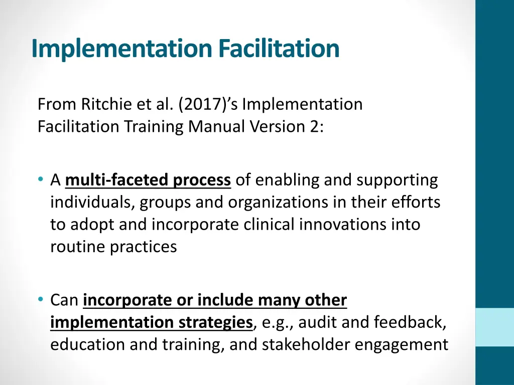 implementation facilitation