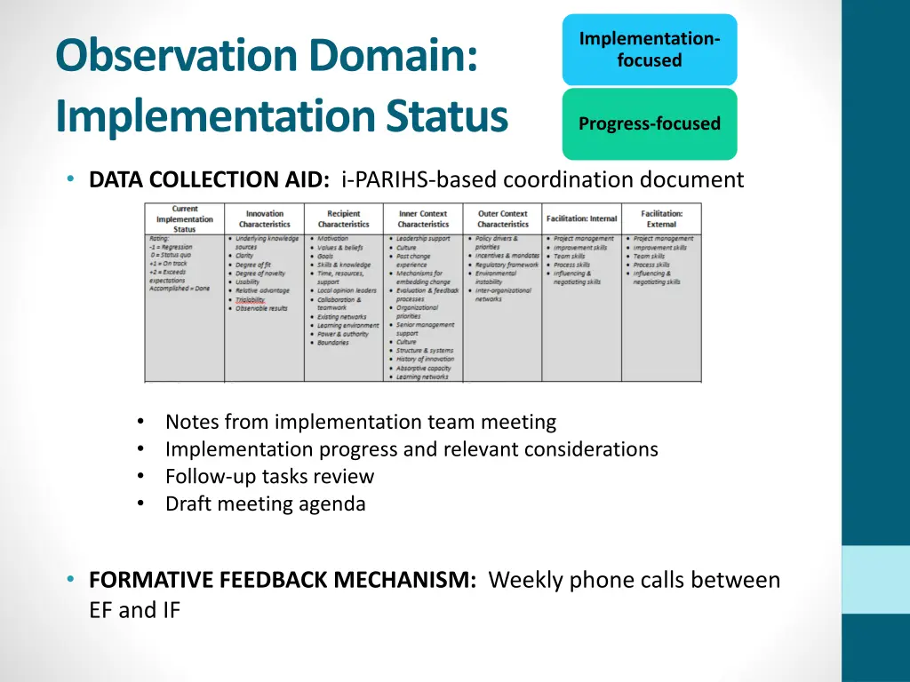 implementation focused 1