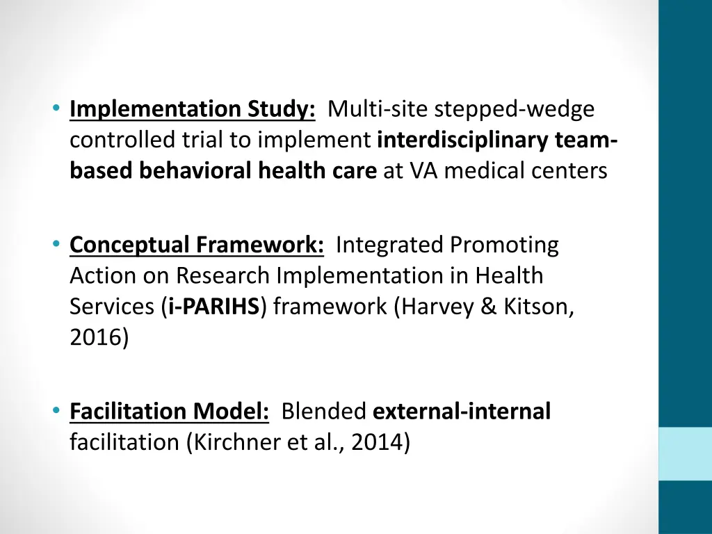 implementation study multi site stepped wedge