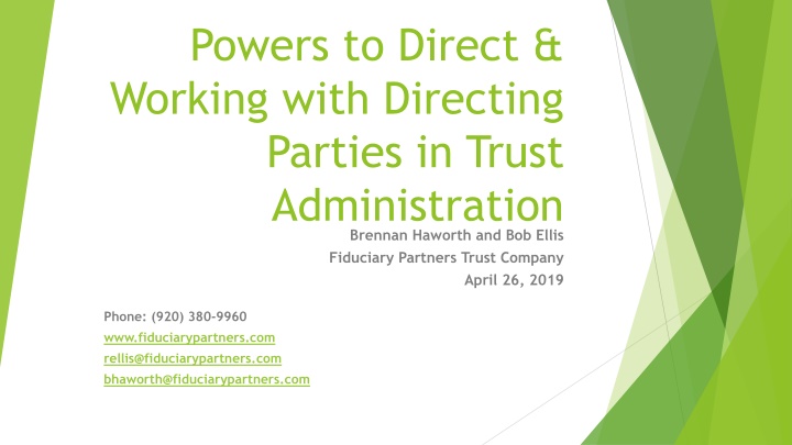 powers to direct working with directing parties