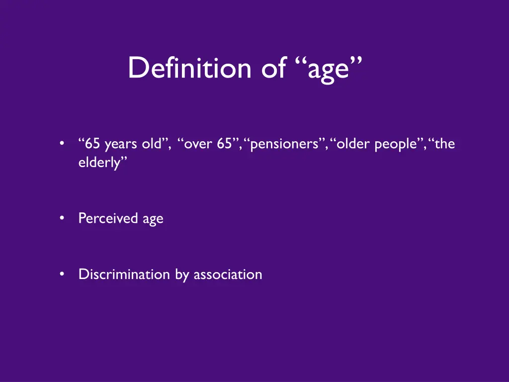 definition of age