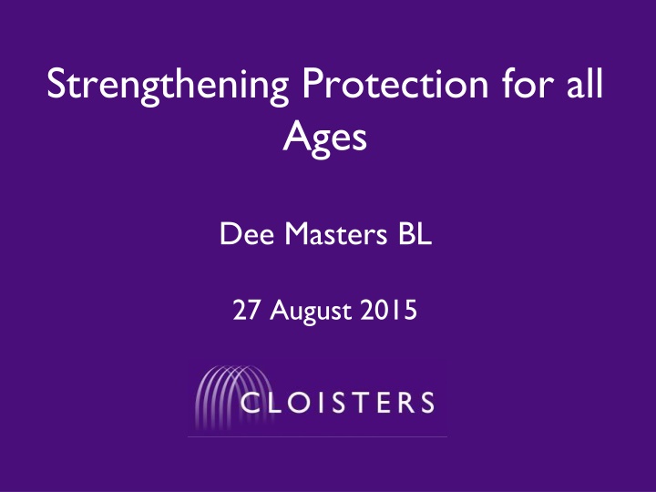 strengthening protection for all ages