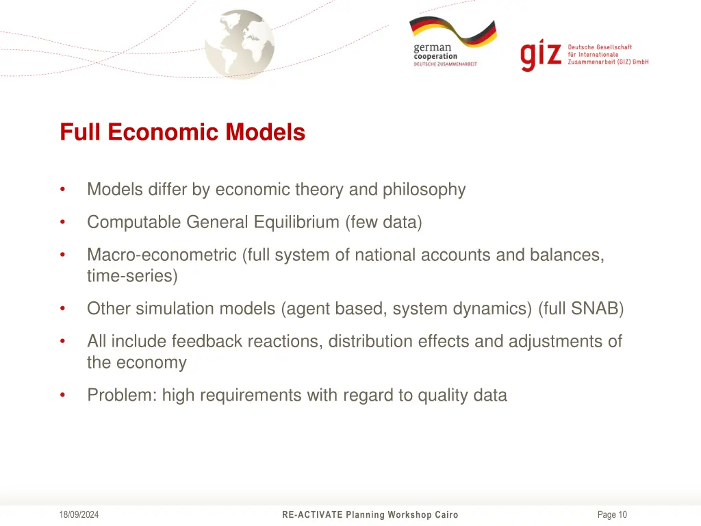 full economic models