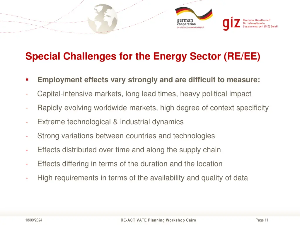 special challenges for the energy sector re ee