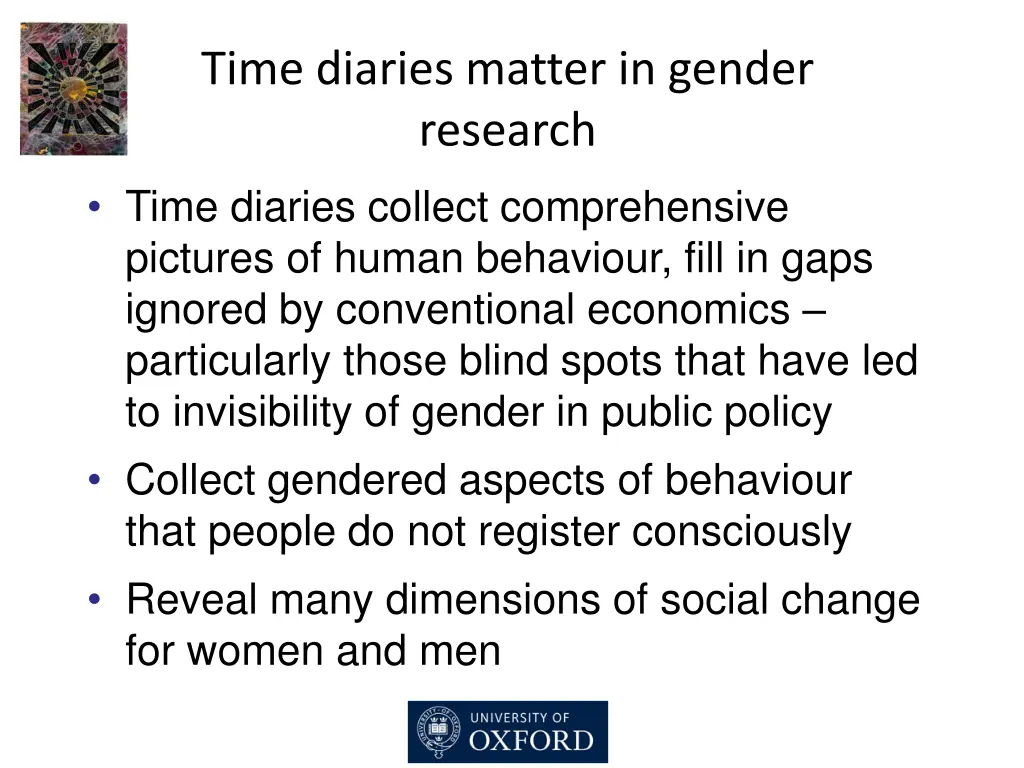 time diaries matter in gender research