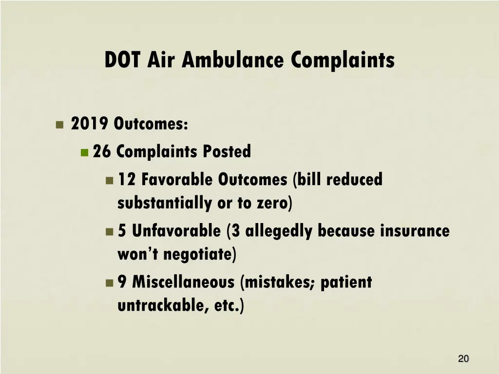 dot air ambulance complaints 4