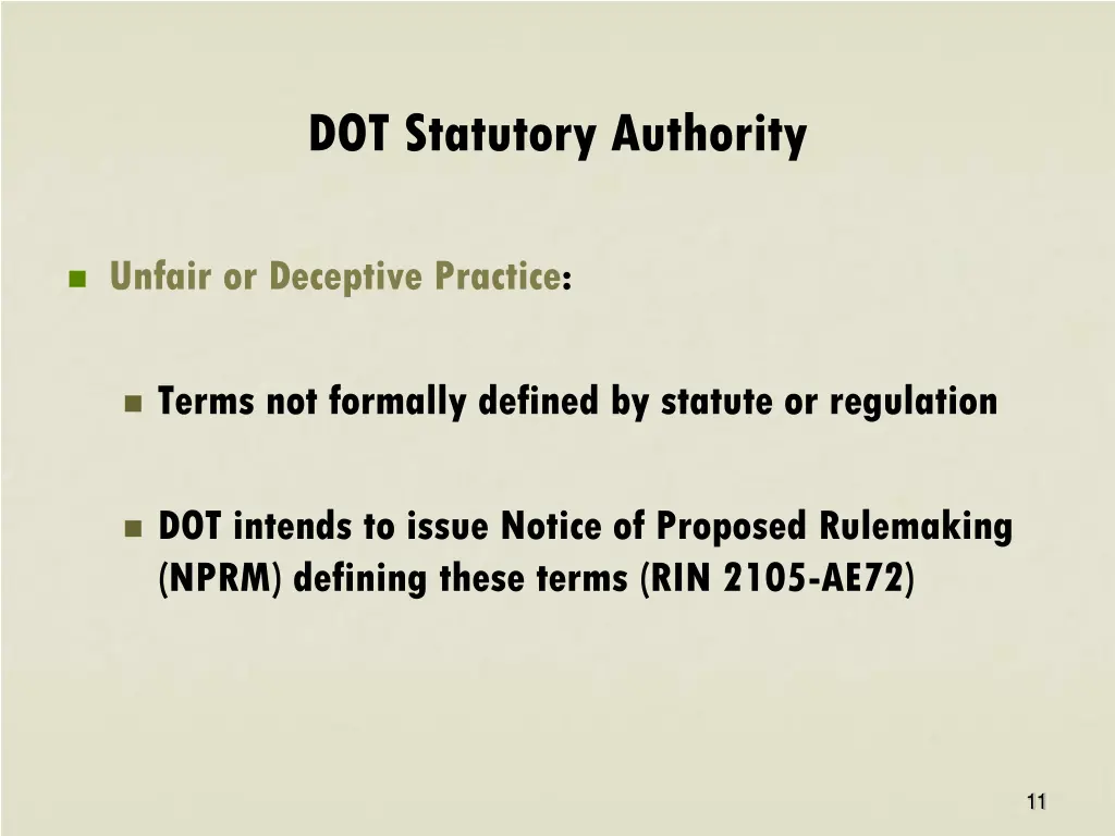 dot statutory authority 2