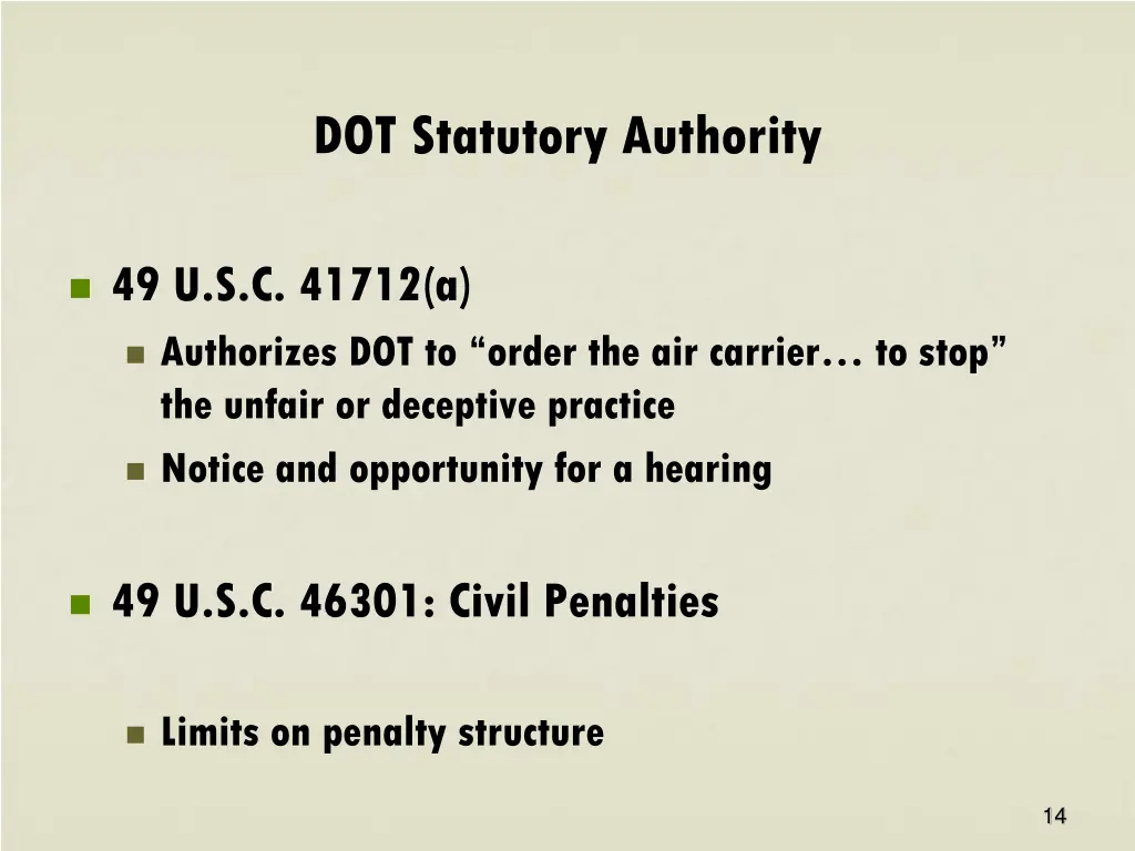 dot statutory authority 5